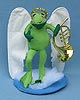 Annalee 10" Felicity Angel Frog with French Horn - Mint - 808199fh