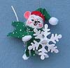 Annalee 3" Green Snowflake Mouse Ornament - Mint - 810607