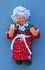 Annalee 5" Mrs Tuckered Santa with Cookie Ornament - Mint - 811107