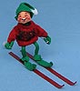 Annalee 10" Ski Elf with Cranberry Sweater - Mint - 818087-2xo