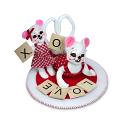 Annalee 5" Valentine Scrabble Mice AIA - Mint - 850023