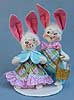 Annalee 6" Boy & Girl Bunny Blessings 2014 - Mint - 850114