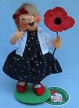 Annalee 7" Remember and Honor Patriotic Girl Holding Poppy AIA 2021 - Mint - 852021yeah