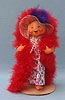 Annalee 7" Little Miss Fancy Red Hat Girl - Mint - 855105