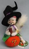 Annalee 4" Pumpkitten Calico Cat with Pumpkin AIA 2015 - Mint - 860016