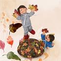Annalee 6" Jumping in Leaf Pile Kids AIA 2022 - Mint - 860222