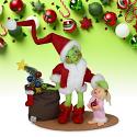 Annalee 9" The WhoVillain Grinch & Cindy Lou AIA 2023 - Mint - 862623