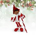 Annalee 8" Candy Cane Kringle Elf - African American - AIA - Mint - 2021 - 862721