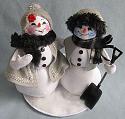 Annalee 9" Snowy Days Snowmen Couple AIA 2023 - Mint - 870223