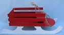 Annalee 22" Red & White Wooden Sleigh - Excellent - 917084a