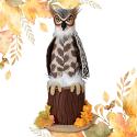 Annalee 11" Harvest Hoot Owl AIA 2024 - Mint - 921024