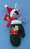 Annalee 6" Mouse in Santa Mitten Wall Decor - Mint - 934307
