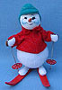 Annalee 5" Snowman on Skis Ornament - Mint - 941603