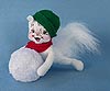 Annalee 8" Kitty Cat with Lighted Snowball - Mint - 943408