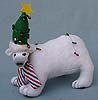 Annalee 7" Polar Bear with Christmas Lights - Mint - 948811