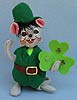 Annalee 6" St. Patrick's Leprechaun Mouse 2013 with Shamrock - Mint - 961713