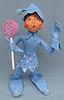 Annalee 12" Blue Candy Elf Holding Lollipop - 2013 - Mint - 964413ooh