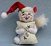 Annalee 6" Catnip Calico Santa Kitty Cat - Mint - 968107