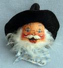 Annalee 3" Nashville Santa Head Pin - Signed Annalee - Museum - Mint - 970495s