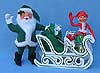 Annalee 9" Sleigh Ride Santa with 5" Elf - Mint - 972900