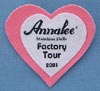 Annalee 3" Factory Tour 2001 Heart Pin - Mint - 973101