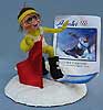 Annalee 10" Snowboard Pete on Base - Mint - 973702s