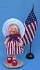 Annalee 7" Patriotic Girl #1 with Straw Hat - Mint - 987600tong