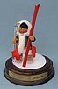 Annalee 7" Christa McAuliffe Eskimo Boy on Wooden Base - Signed Plaque - Mint - 990990