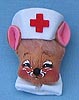 Annalee 3" Nurse Mouse Head Pin - Mint - 993691sq