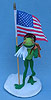 Annalee 10" Aviator Frog with Flag - Mint - 993791