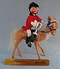 Annalee 10" Horse with 5" Equestrian Kid - Excellent - 994392b