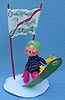 Annalee 7" Christa McAuliffe Snowboard Kid - Mint / Near Mint - 995594