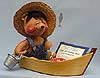 Annalee 10" Chip Bear Boat with Disney Pin - Mint - 996295xx