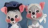 Annalee 29" Patriotic Colonial Boy and Girl Mice - Signed - Very Good - A200-75s