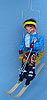 Annalee 10" Skier in Chair Lift - Mint - Signed - A21-99s