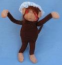 Annalee 7" Girl Monkey with Boudoir Cap 1970 - Mint - A304-70ox