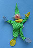 Annalee 10" Green Clown Yelling - Very Good / Good - A340-78gra