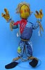 Annalee 18" Scarecrow in Denim Patchwork - No Stand - Excellent - A346-76a