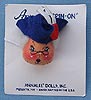 Annalee 3" Patriotic Colonial Boy Head Pin - Mint on Card - A357-76yell