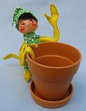 Annalee 10" Elf with Planter - Mint - A370-78ox