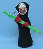 Annalee 10" Nun in Black Habit with Skis & Poles - Mint - A54-67ox