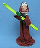 Annalee 10" Nun in Brown Habit with Skis & Poles - Mint - A56-67