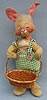 Annalee 18" Country Boy Bunny with Basket - Near Mint - B42-79xx