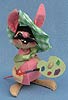 Annalee 7" Artist Bunny with Mustache & Brush - Mint - B9-79