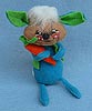 Annalee 7" Teal Yum Yum Bunny with Carrot - Mint - B90-66