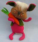 Annalee 7" Pink Yum Yum Bunny with Carrot - Mint - B92-66xx