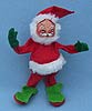 Annalee 7" Santa with Fur Trim - Closed Eyes - Near Mint - C1-70x