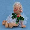 Annalee 7" Baby in White Net Skirt with Holly - Mint - C149-64
