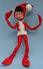 Annalee 10" Red Christmas Elf - Excellent - C150-75a