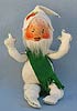 Annalee 12" White Gnome with Green Scarf - Near Mint - C151-78wg